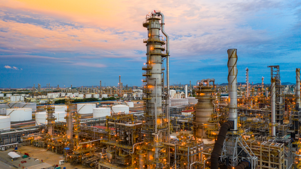 oil-refinery-twilight-aerial-view-petrochemical-plant-oil-refinery-plant